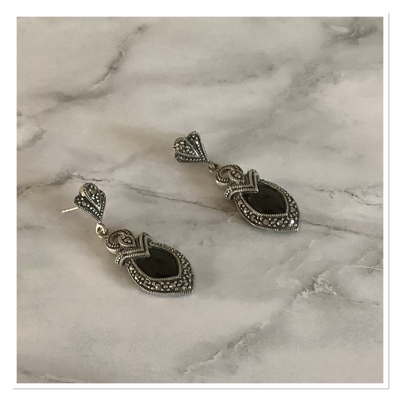 Vintage Marcasite Earrings - Picture 3 of 4